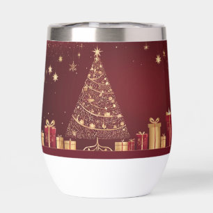 Elegant Gold and Red Christmas