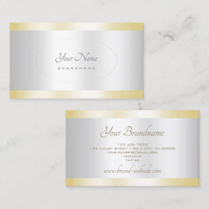 Elegant Gold and Silver Effect Design Professional Business Card