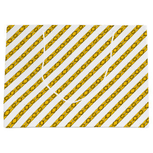 Elegant Gold and White Birthday Large Gift Bag