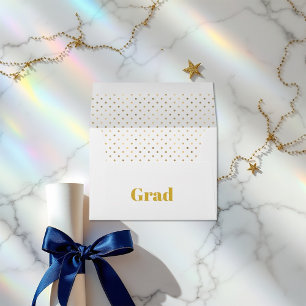 Elegant Gold and White Graduation Envelope