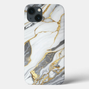 Elegant Gold And White Marble  iPhone 13 Case