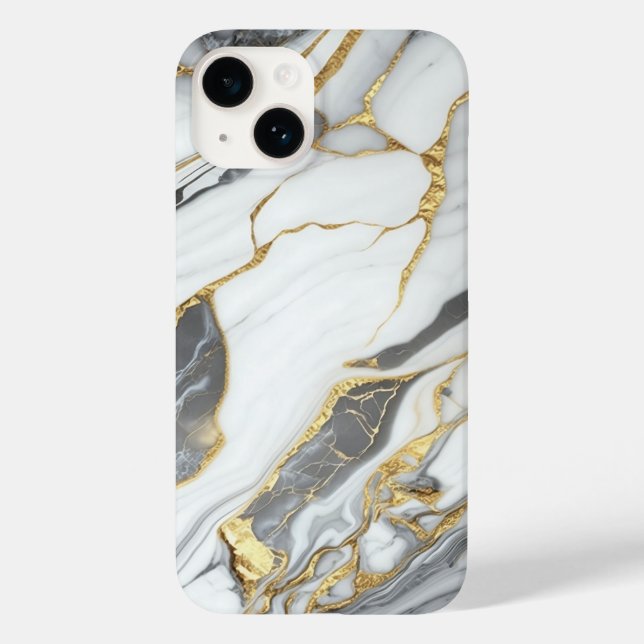 Elegant Gold And White Marble  Case-Mate iPhone Case (Back)