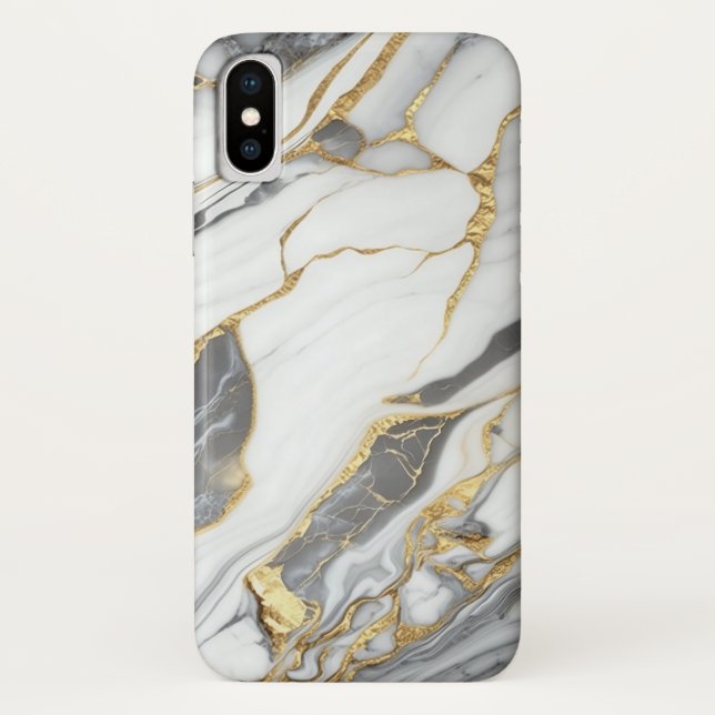 Elegant Gold And White Marble  Case-Mate iPhone Case (Back)