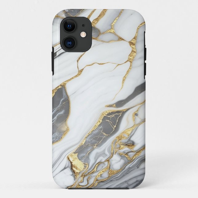 Elegant Gold And White Marble  Case-Mate iPhone Case (Back)