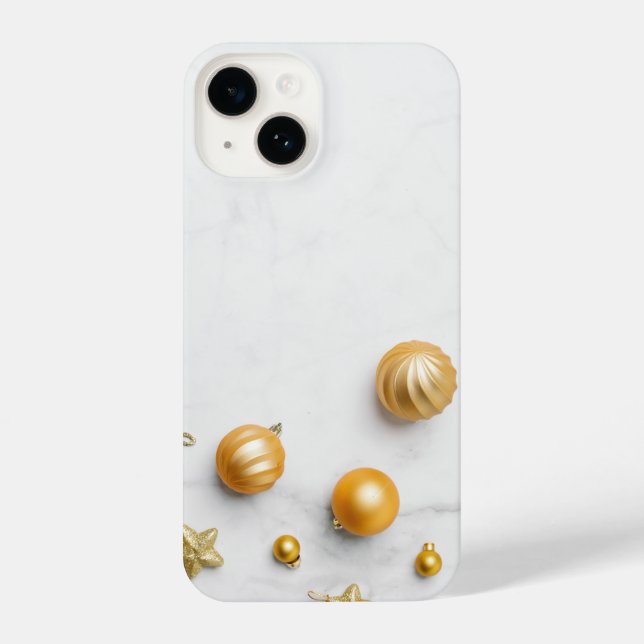  Elegant Gold And White Marble  iPhone Case (Back)