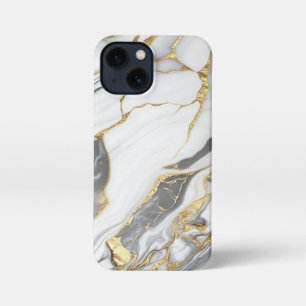 Elegant Gold And White Marble  iPhone 13 Mini Case