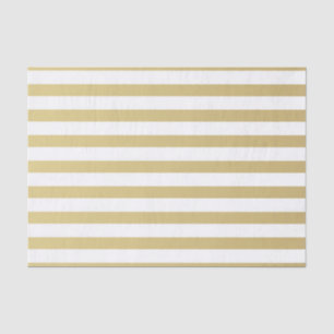 Elegant Gold and White Stripes Tissue Paper