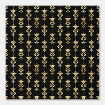 Elegant Gold Art Deco Pattern Black Wallpaper<br><div class="desc">Elegant wallpaper for modern spaces featuring an ornate gold art deco pattern on a black background.</div>