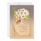 Elegant Gold Art Nouveau Easter Floral