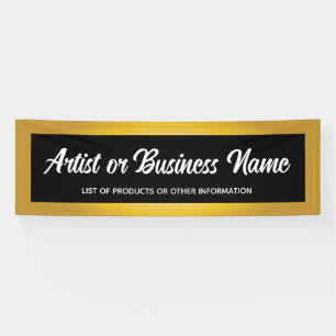 Elegant Gold Art Show Maker Fair Vendor Banner