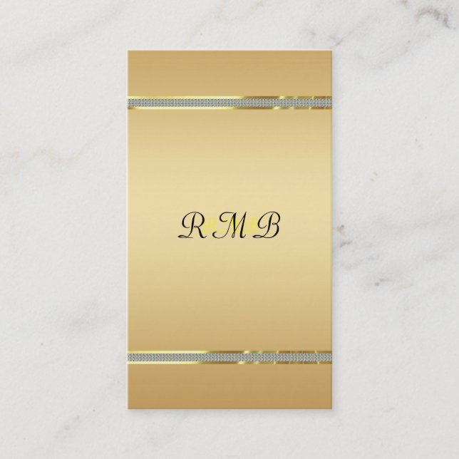 Elegant Gold background, glitter accents Business Card (Front)