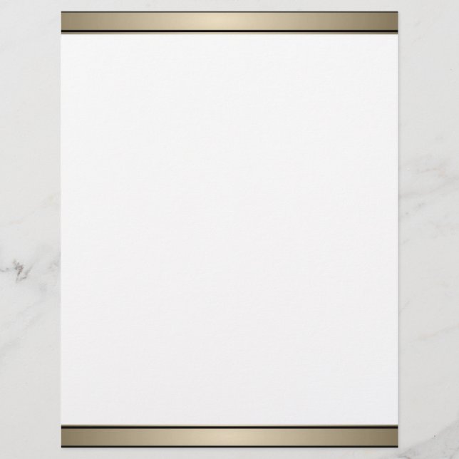 Elegant Gold Band and Black Letterhead (Front)