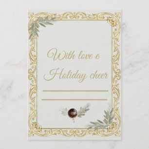 Elegant Gold Baroque Christmas Stationery Set - Th Invitation