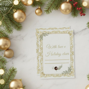 Elegant Gold Baroque Christmas Stationery Set - Th Invitation
