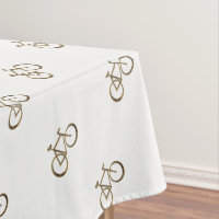 Elegant Gold Bike Pattern Bicycle Cycling Cyclist