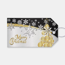 Elegant Gold, Black and White Christmas
