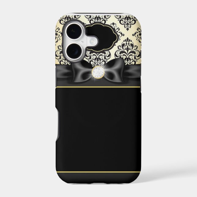 Elegant Gold & Black Bow (Back)