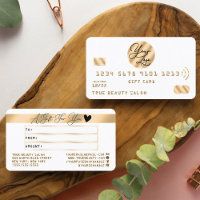 Elegant Gold Black Credit Logo Gift Certificate