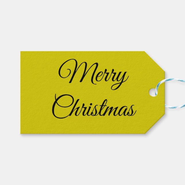 Elegant Gold & Black Gift Tags (Front (Horizontal))