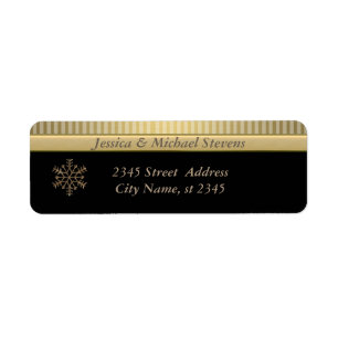 Elegant gold/black holiday Christmas snowflake