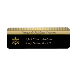 Elegant gold/black holiday Christmas snowflake
