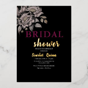 Elegant gold black hue flower bridal shower