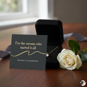 Elegant Gold & Black Jewellery Box Insert Card