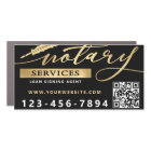 Elegant Gold & Black Notary Services QR Code 