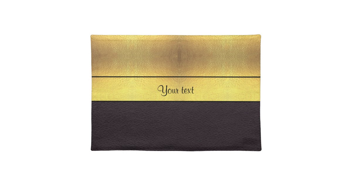 Elegant Gold & Black Placemat Zazzle