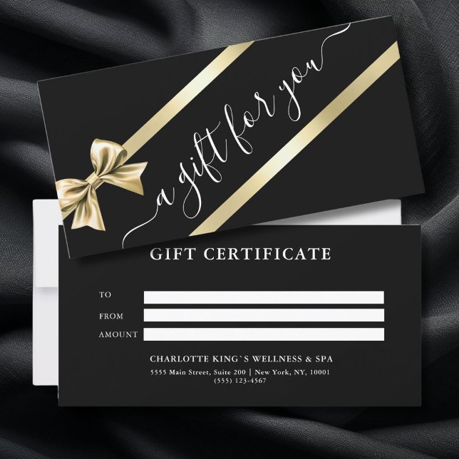 ELEGANT, GOLD, BLACK, RIBBON BUSINESS CERTIFICATE  (ELEGANT, GOLD, BLACK, RIBBON BUSINESS CERTIFICATE)