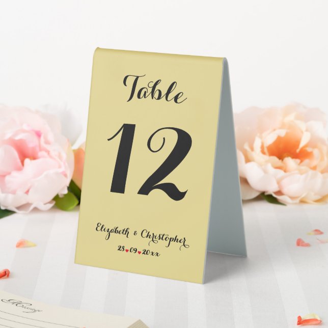 Elegant Gold Black Wedding Reception Table Number (In SItu (Wedding))