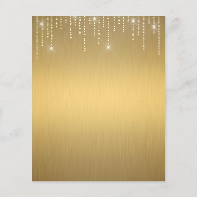 Elegant gold blank flyer (Back)