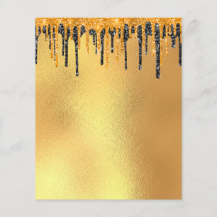 Elegant gold blank flyer