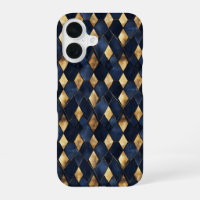 Elegant Gold Blue Diamond