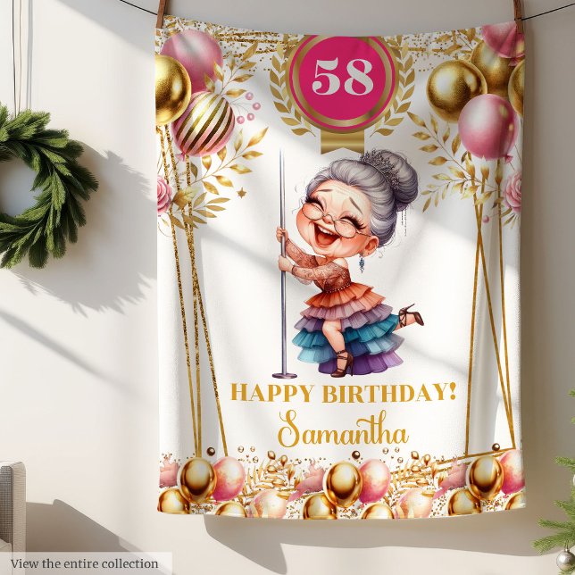 Elegant Gold Blush Funny Grandma Gift Blanket (Elegant Gold Blush Funny Grandma Gift Blanket)