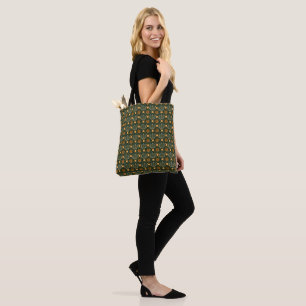 Elegant Gold Boho Ornamental Pattern Tote Bag