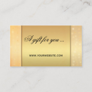 Elegant Gold Bokeh Gift Certificate Template