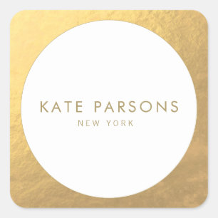 Elegant Gold Border Classic Round Sticker