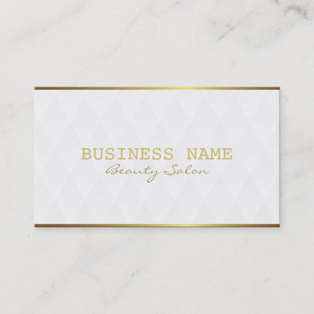 Elegant Gold Border Makeup Artist Business Cards (Front)