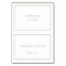 Elegant Gold Border Minimalist Foldable Place Card