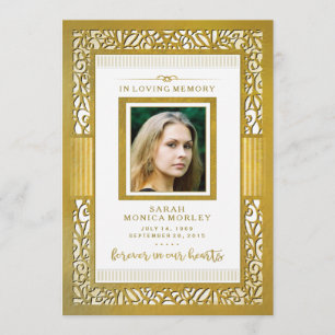 Elegant Gold Border Photo Thank You - Perhaps Poem Card