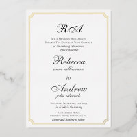 Elegant Gold Borders Classic monogram
