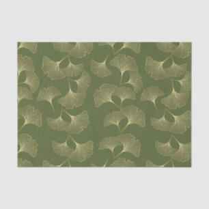 Elegant Gold Botanical Leaves Tissue Paper