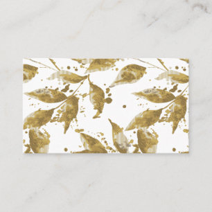 Elegant Gold Botanical Luxury Gift Calling Card