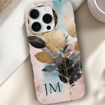 Elegant Gold Botanical Monogram iPhone 16 Pro Case<br><div class="desc">Custom Modern Elegant Gold Botanical Monogram iPhone Case. Bring elegance and style to your everyday life with this botanical iPhone case, featuring a modern leaf design in soft, natural tones. Personalise it with your own monogram or name to create a one-of-a-kind accessory that perfectly matches your personality. Customise with your...</div>