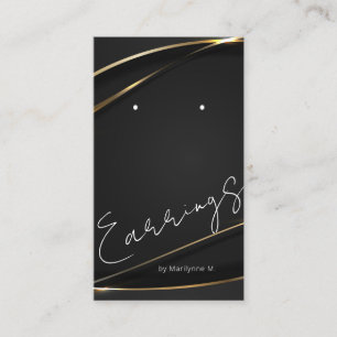 Elegant Gold Boutique Earring Display Card