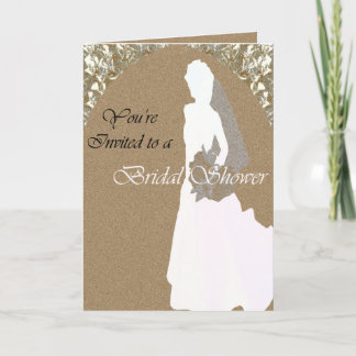 Elegant Gold Bridal Shower Greeting Card