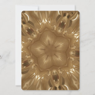 Elegant Gold Brown Christmas Kaleidoscope Star Holiday Card