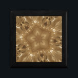 Elegant Gold Brown Kaleidoscope Star Design Gift Box<br><div class="desc">Elegant Gold Brown Kaleidoscope Star Design</div>