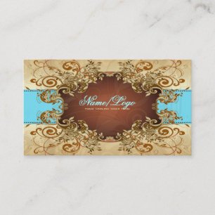 Elegant Gold & Brown Tones Vintage Frame 2 Business Card